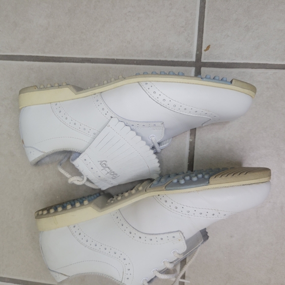 FootJoy White and Gray Golf Sneakers - Picture 1 of 8